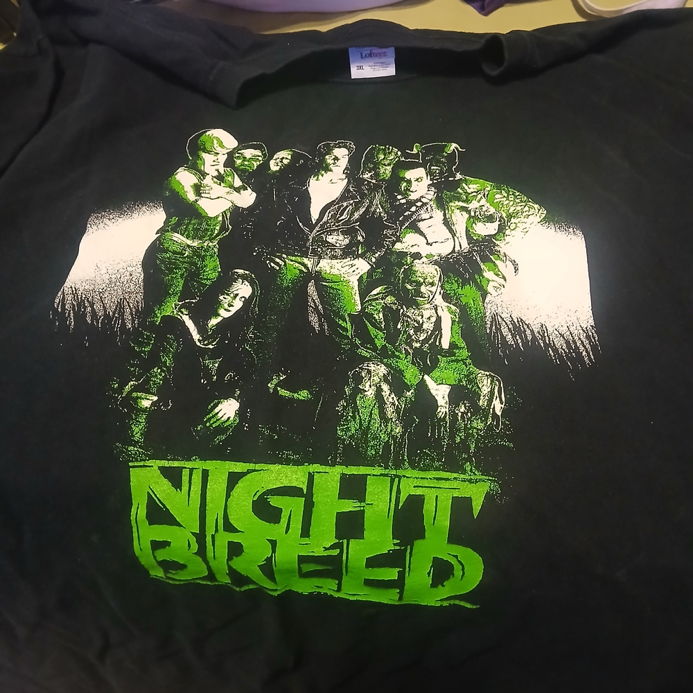 Vintage Fruit of the Loom Night Breed Tee - Black and Neon Green